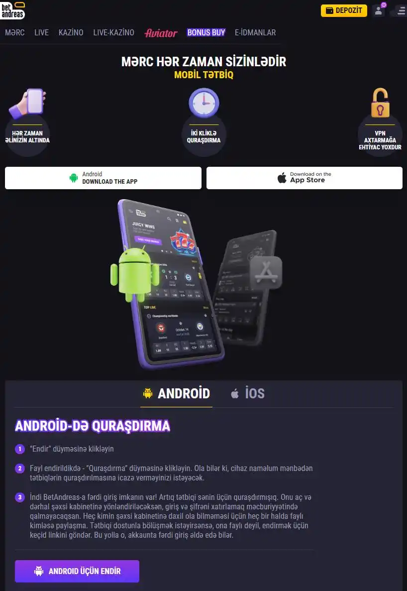 Android-də APK tətbiqinin yüklənməsi və sonrakı quraşdırılması