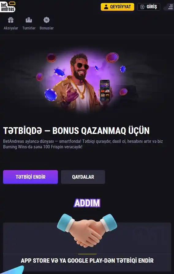 Yenilənmiş mobil tətbiqin quraşdırılması üçün bonus